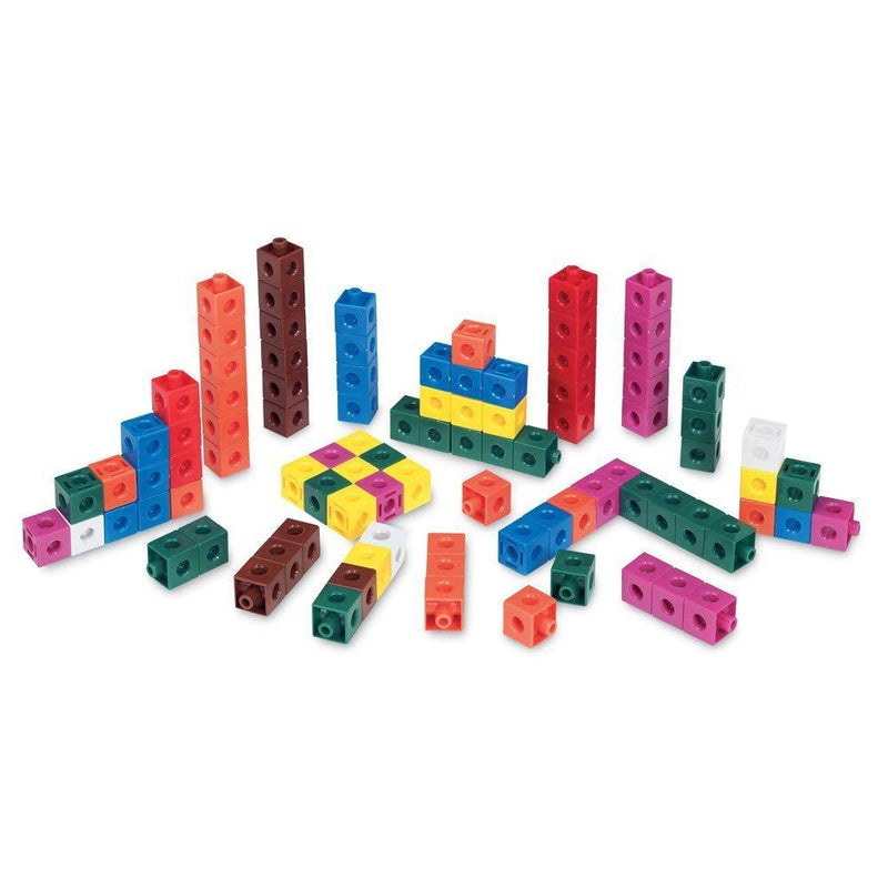 hand2mind Interlocking Snap Cubes, Plastic Cubes for Early Math, Connecting Cubes for Kids Learning, Math Manipulatives, Counting Cubes for Kids Math, Preschool Classroom Supplies (Set of 100)