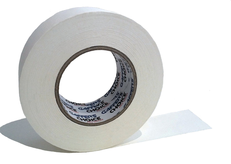 Gaffers Tape 2 inch x 60 Yard White by GAFFER'S CHOICE - Adhesive is Safer Than Duct Tape - Waterproof & Non-Reflective Multipurpose Gaffer Tape - Perfect Temporary Tape