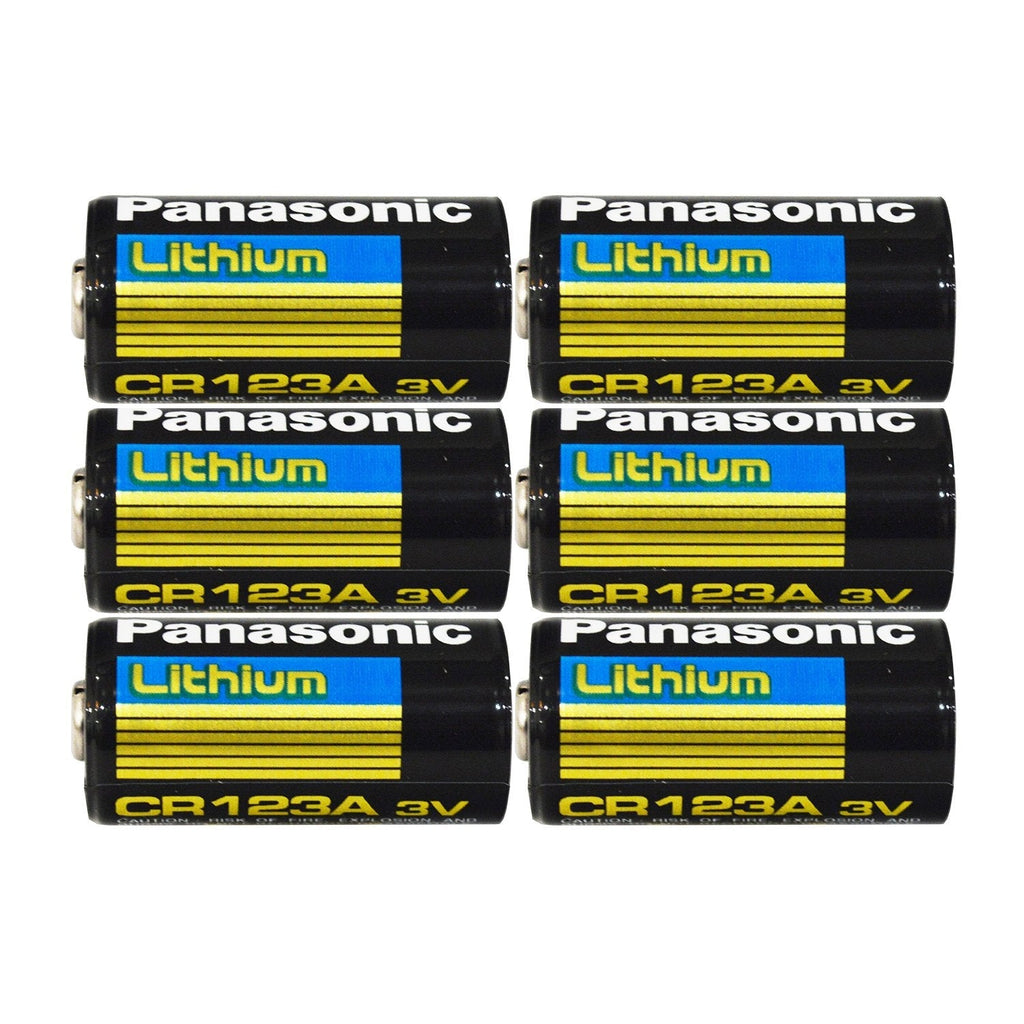 Panasonic CR123 CR123A 3V Lithium Battery (6 Pack)