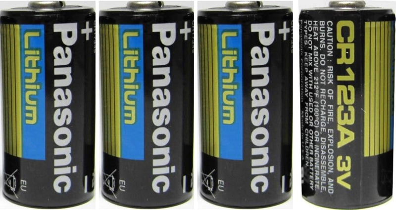 Panasonic CR123A Lithium 3V Photo Lithium Batteries (4 Pack)