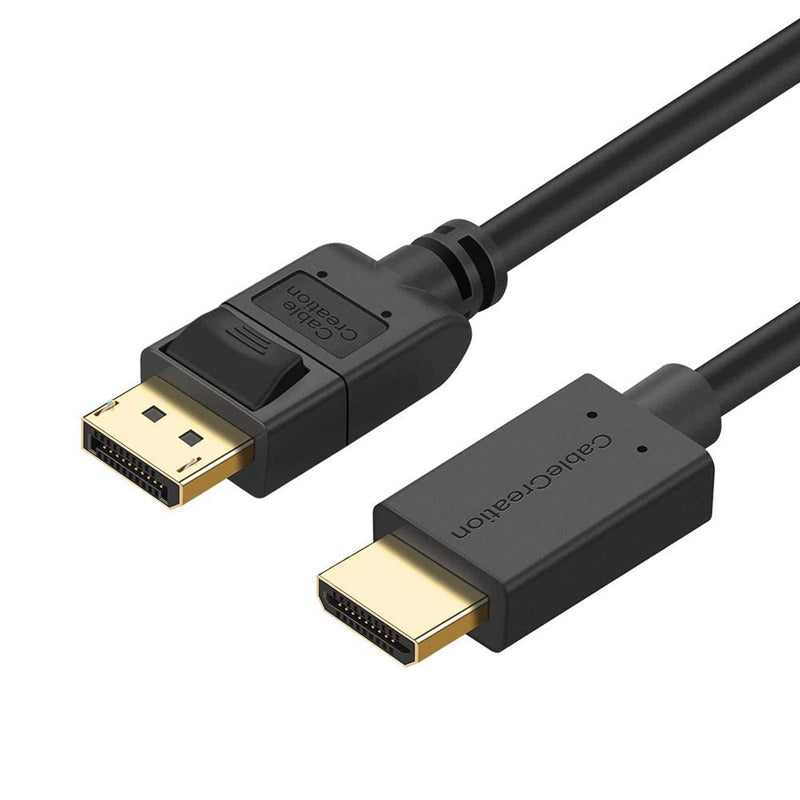 DisplayPort to HDMI Cable 4K, CableCreation Active DP to HDMI Cable 10Feet (Male to Male) Support Eyefinity Multi-Screen, 4K & 3D Audio/Video Converter Compatible for HDTV, Monitor, Projector and More 10 Feet[1-PACK]