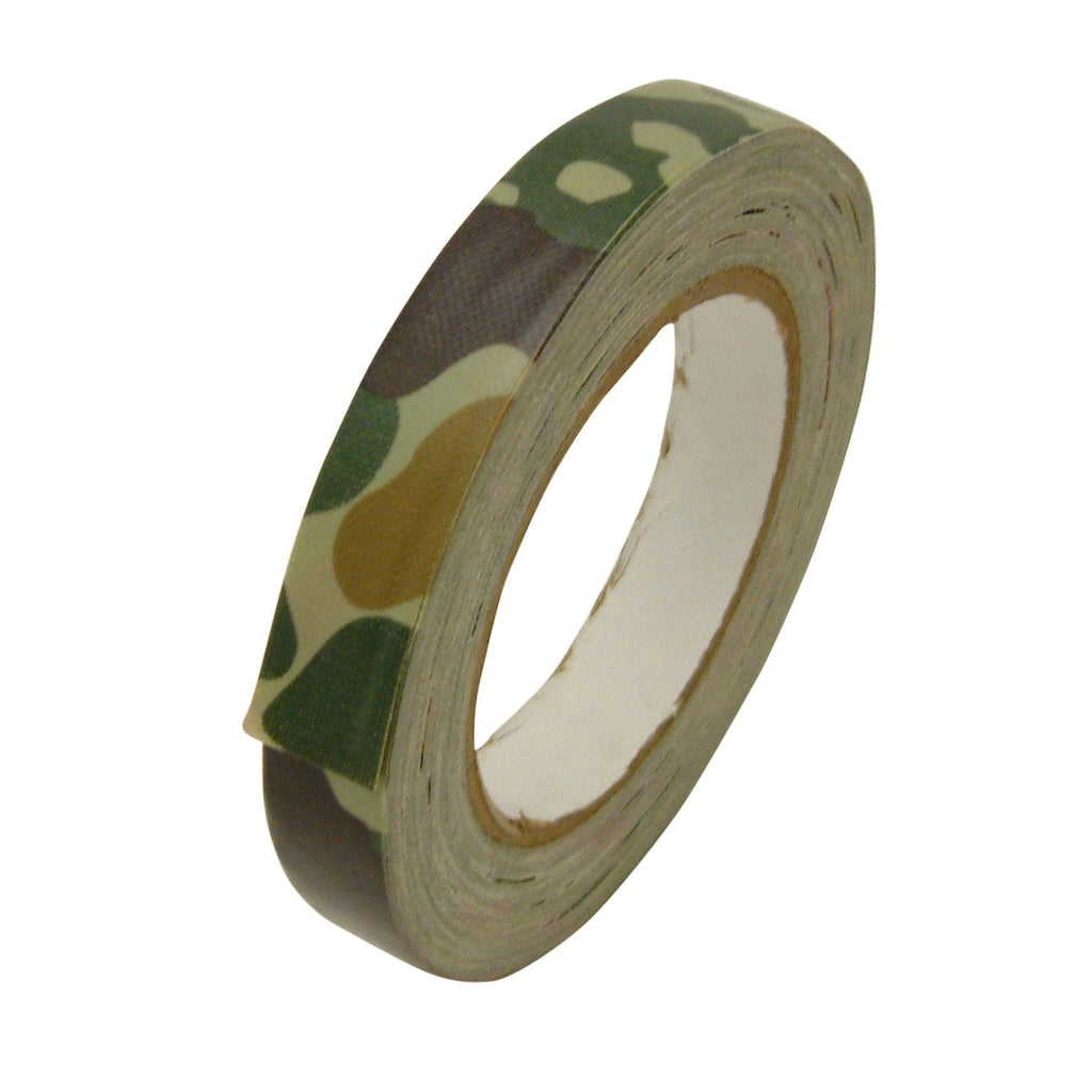 JVCC CAM-01 Premium Grade Camouflage Duct Tape [11.8 mils thick]: 3/4 in. x 75 ft. (Woodland Forest Green) 3/4 in. x 25 yds. (18mm x 23m)