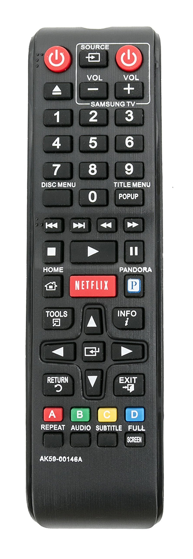 Vinabty New Remote AK59-00146A fit for Samsung Blu-Ray DVD Player BDE5300 BDE5300/ZA BDE5400 BDE5400/ZA BDEM53 BDE5900