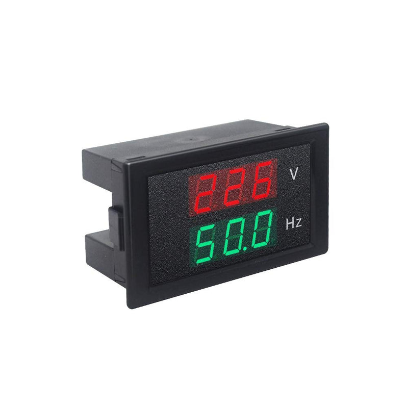 KETOTEK Digital AC Voltmeter Panel Mounting Meter AC80-300V Frequency Counter 45.0-65.0 HZ LED Display Voltage Volt Frequency Meter Tester Gauge V-Hz