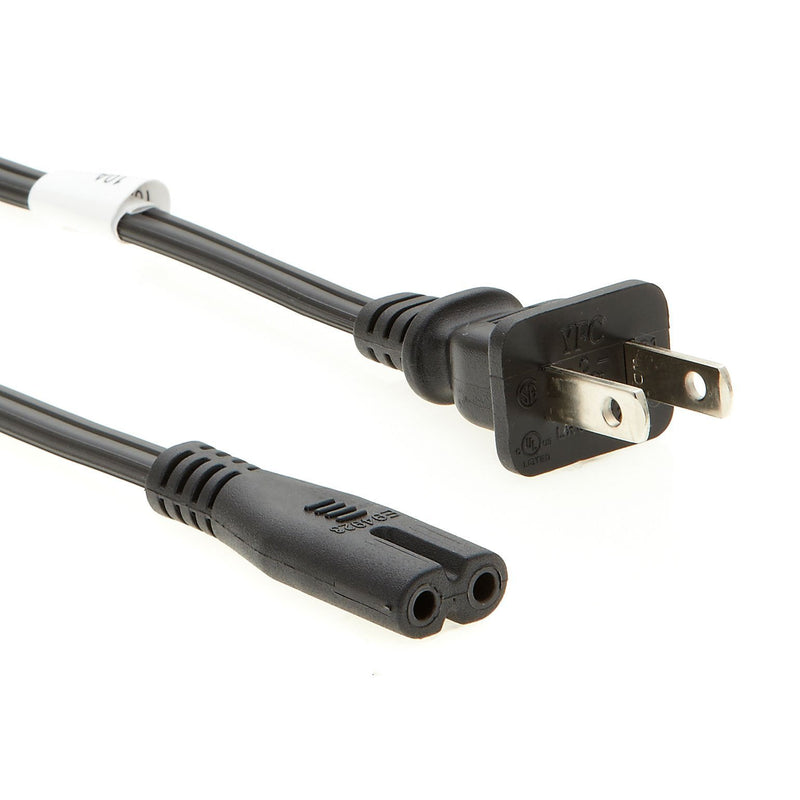 Otimo 8Ft 18AWG NEMA 5-15P to IEC C-7 2-Prong Figure-8 Power Cord