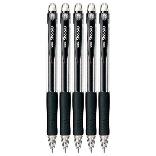 Uni-ball Mechanical Pencil Sharaku, 0.5mm, Black Body, 5 pens per Pack (Japan import) [Komainu-Dou Original Package]