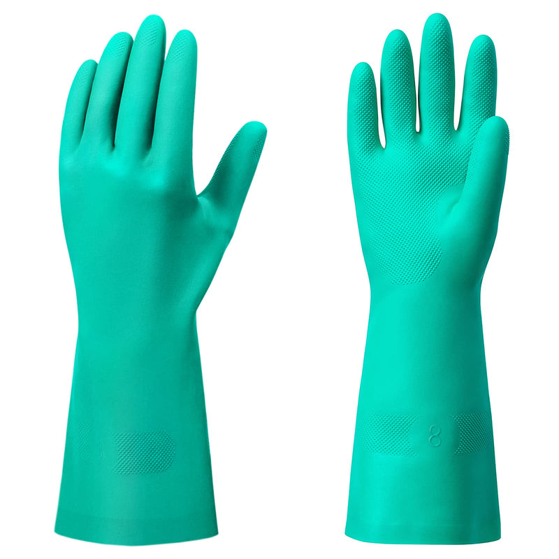 ThxToms Chemical Resistant Nitrile Gloves, Resist Household Acid, Alkali, Solvent and Oil, Latex Rubber Free, 1 Pair Medium Medium (Pack of 1)