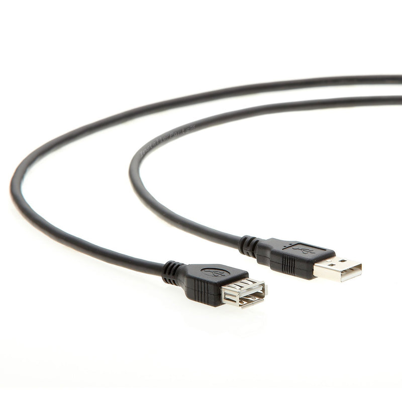 InstallerParts 3 ft USB 2.0 High Speed Extension Cable - A-Male to A-Female - Black 3 Feet