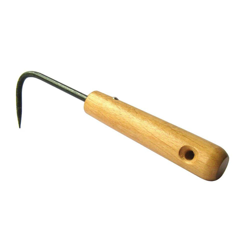 ROOS Gardening Hook Wooden Handle Weeding Hook Bonsai Tools (Carbon Steel Hook) Carbon Steel Hook