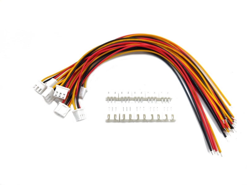 daier 20 Sets Jst Xh 2.54 3 Pin Connector Plug Male with 200mm Wire & Female Connector