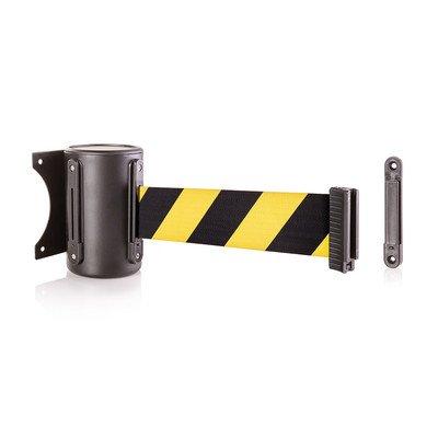 US Weight U2500CYB Wall Mount with Retractable Belt – 8' Yellow/Black Chevron Pattern 8'