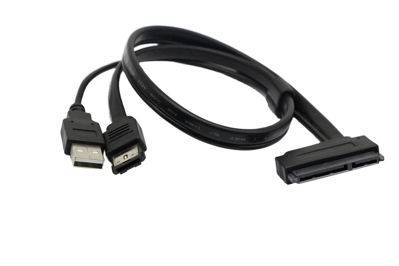 SinLoon 2.5'' Hard Disk Drive SATA 22Pin to eSATA Data USB Powered Cable Adapter for Optimized for SSD, Support UASP SATA IIIEC-SSHD(Black)