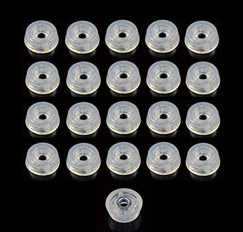 20 Clear Medium Round Rubber Feet - .312 H X .875 D - Made in USA - Food Safe, Cutting Boards, Electronics, Crafts, Woodworkingâ€¦