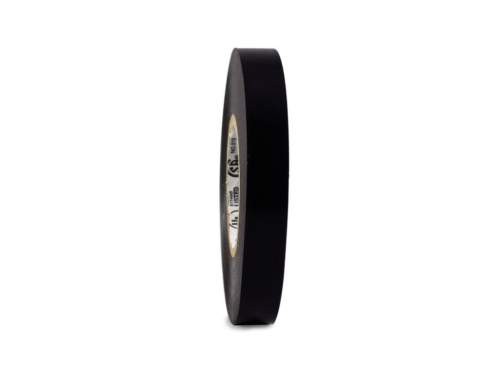 T.R.U. EL7566-AW Professional Grade Rubber Black PVC Electrical Tape, Rated up to 600 Volts and 176 F - UL/CSA/CE Listed Synthetic: 1/2 in. x 66 Ft. (8 Mil) 1/2 in. x 66 ft. (12mm)