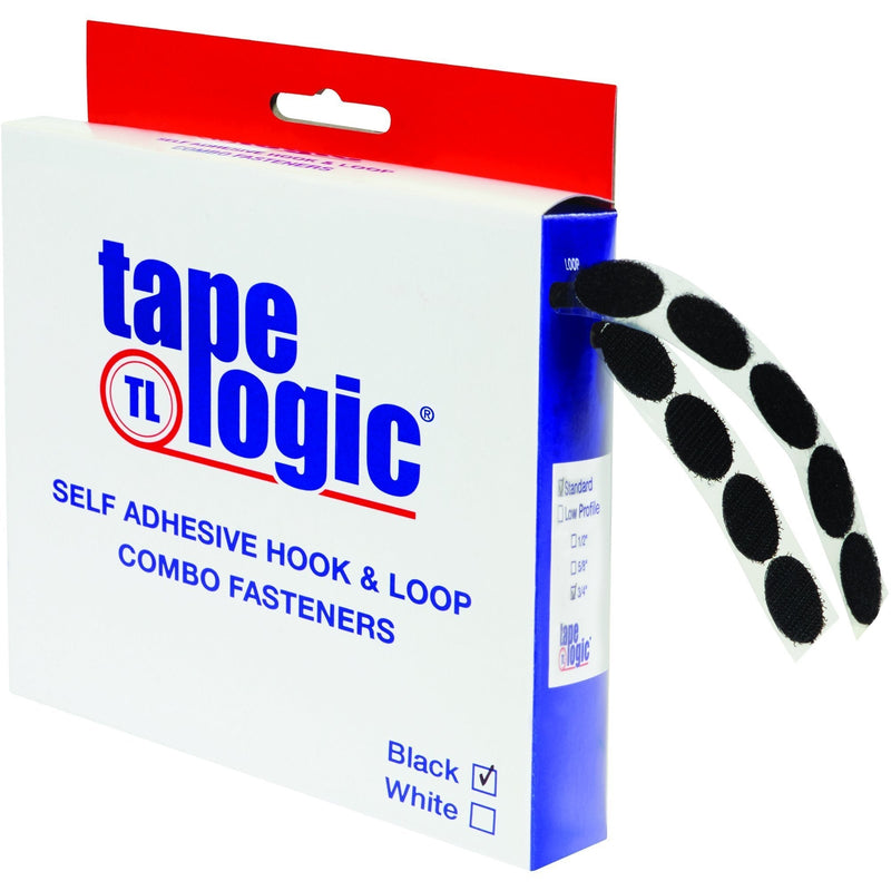 Partners Brand PHLT180 Tape Logic Combo Pack, Dots, 0.5" Length, 0.5" Width, Black (Pack of 200)