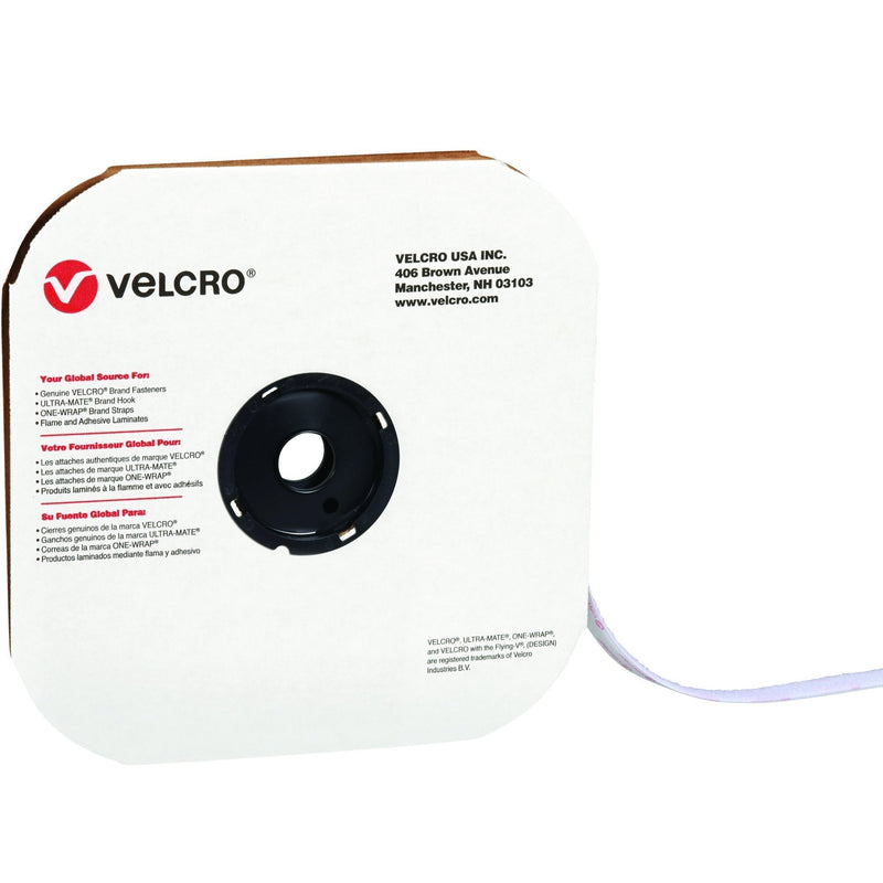 Velcro Tape (190899) Individual Strips, Loop, 3/4" x 75', White (1 Per Case) for Home & Office