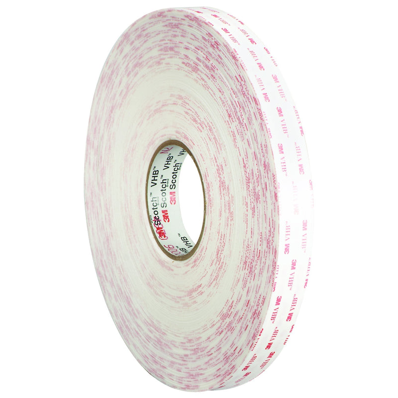 BOX BVHB495001R White 3M 4950 VHB Tape, 1" x 5 yd.