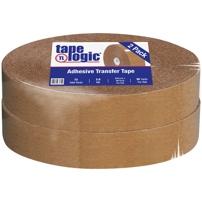 Tape Logic Industrial #502 General Purpose Adhesive Transfer Tape, 3/4" x 36 yds, Clear, 2/Case, 3M Stock# 7010374331