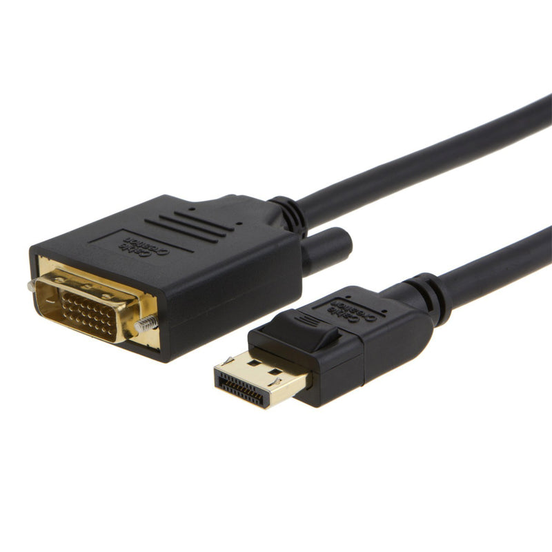 DisplayPort to DVI Cable, CableCreation 6 Feet DP Male to DVI Male Cable, Gold Plated Adapter Support 1080P Full HD, 1.83M / Black 6 Feet[1-PACK]