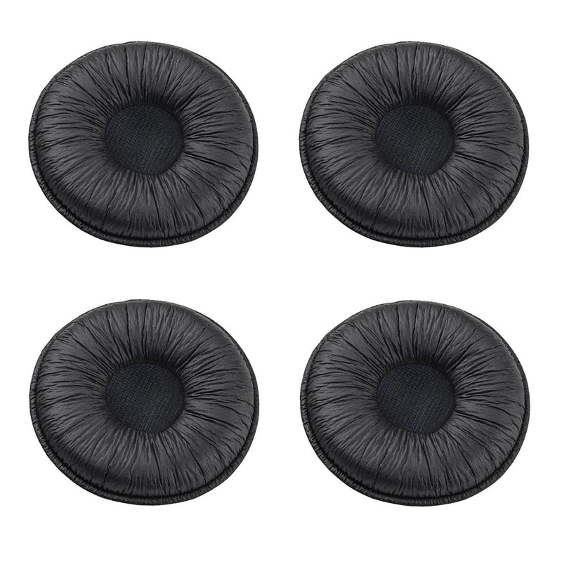 Bingle Ear Cushions Leatherette Spare Replacement for Plantronics Supra Plus Encore and Most Standard Size Office Telephone Headsets H251 H251N H261 H261N H351 H351N H361 H361N (4 Pack)(BEC-LTH4)