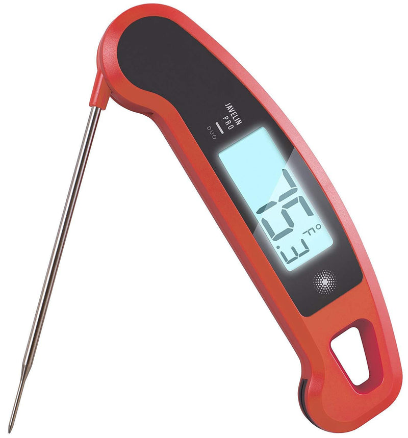 Lavatools Javelin PRO Duo Ambidextrous Backlit Professional Digital Instant Read Meat Thermometer for Kitchen, Food Cooking, Grill, BBQ, Smoker, Candy, Home Brewing, Coffee, and Oil Deep Frying Chipotle