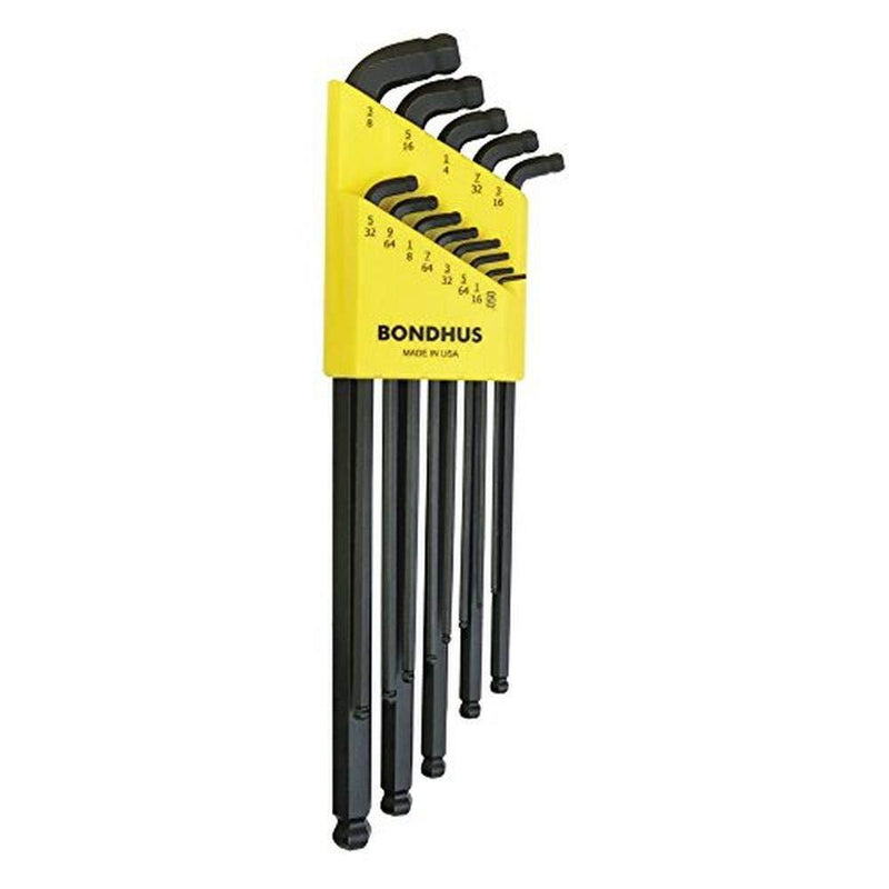 Bondhus 67037 Stubby Dbl Ball End L-Wrench Set w/ProGuard & Extra Long Arm,13 PC One Size