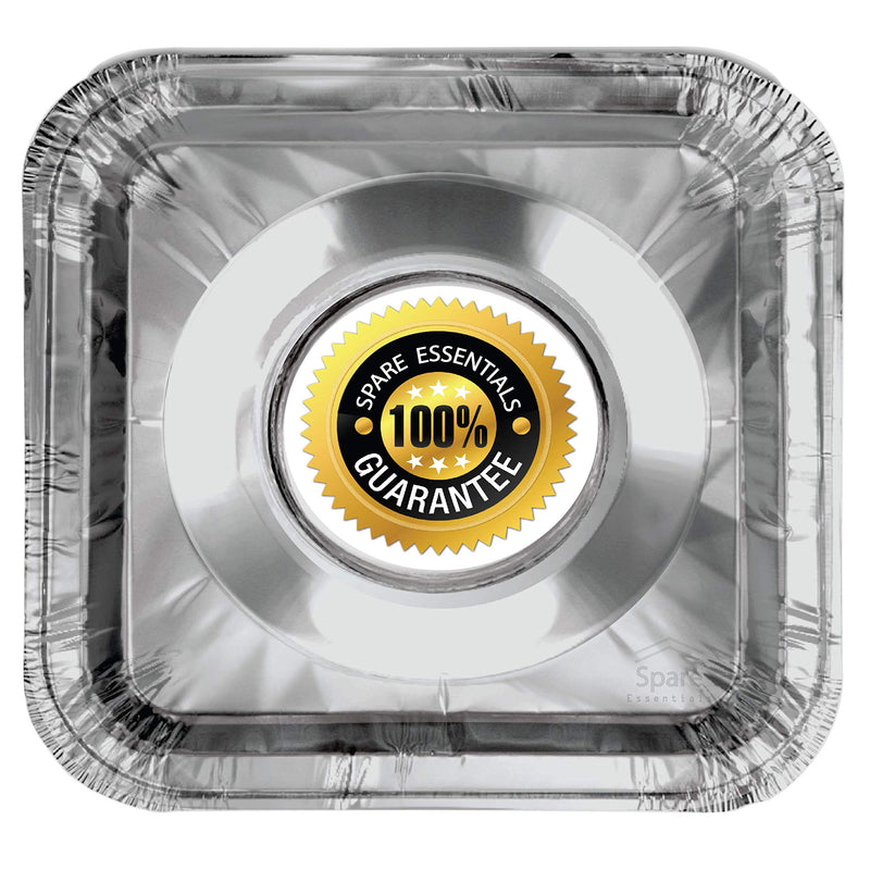 50 Pack Aluminum Foil Square Stove Burner Covers Range Protectors Bib Liners Disposable Gas Burner Bibs Gas Top Liner Stove Easy Clean - (8.5" Square) from Spare 1
