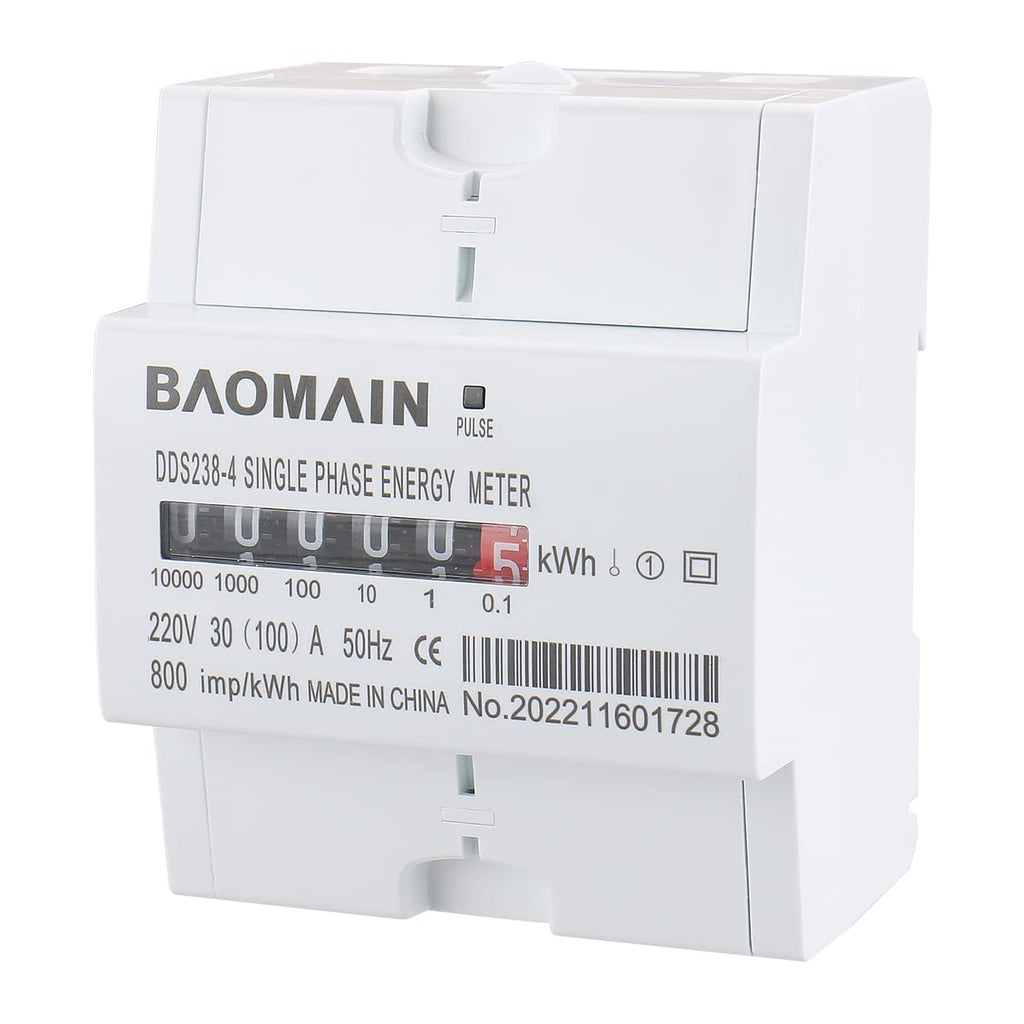 Baomain DDS238-4 （30-100）Single Phase DIN-Rail Kilowatt Hour kwh Meter 220V 100A