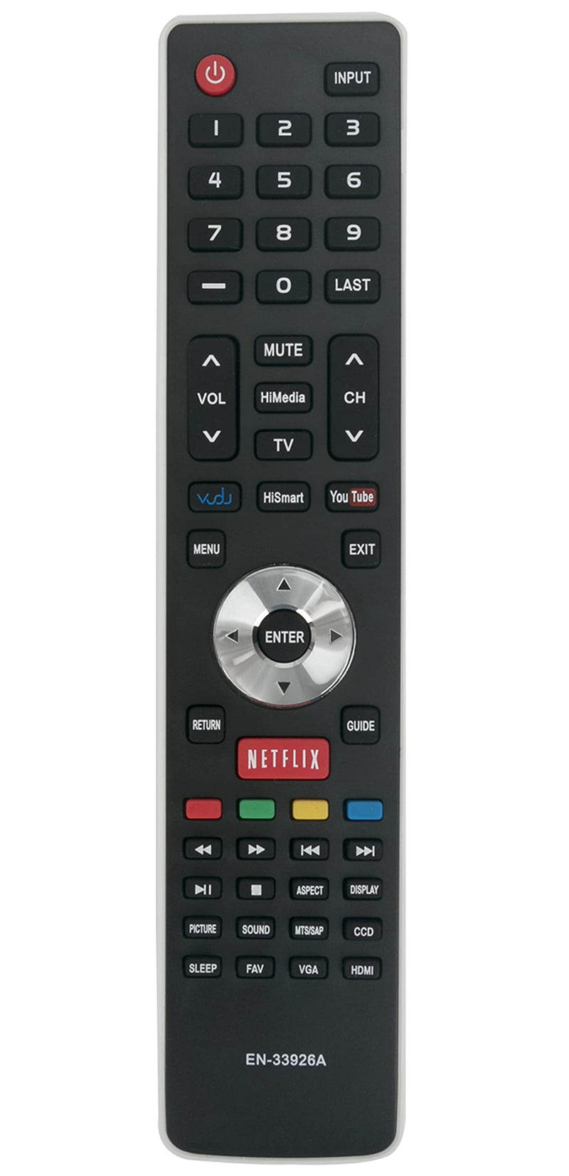 New EN-33926A EN33926A Replaced Remote fit for Hisense EN-33925A 32K366W 40K366WB 32K20DW 32K20W 40H5 50K610GWN 55K610GWN XV5849 32H5B 40H5B 40K366WN 48H5 50H5B 50H5G 50H5GB TV