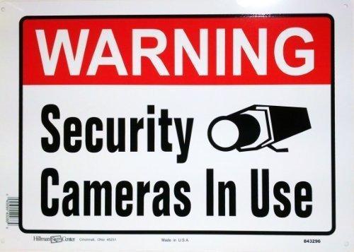 Hillman 843296 Security Cameras in Use Sign, 10 in. x 14 in. (2 Pack) 2