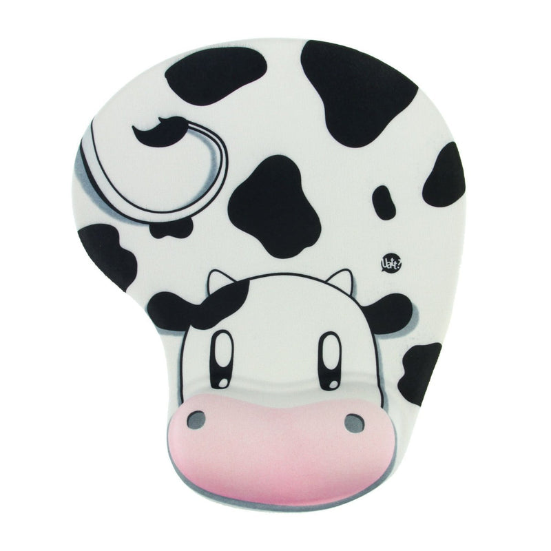 Onwon Cartoon Wrist protected Personalized Computer Decoration Gel Wrist Rest Mouse Pad Ergonomic Design Memory Foam Mouse Pad Gel Mouse Pad/Wrist Rest(Cow Style)