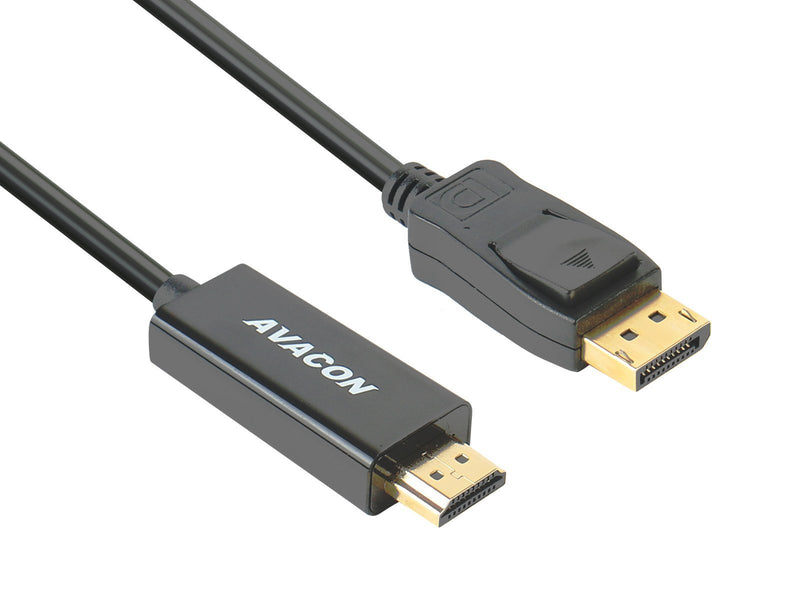 DisplayPort to HDMI 6 Feet Gold-Plated Cable, Avacon Display Port to HDMI Adapter Male to Male Black 1 PACK