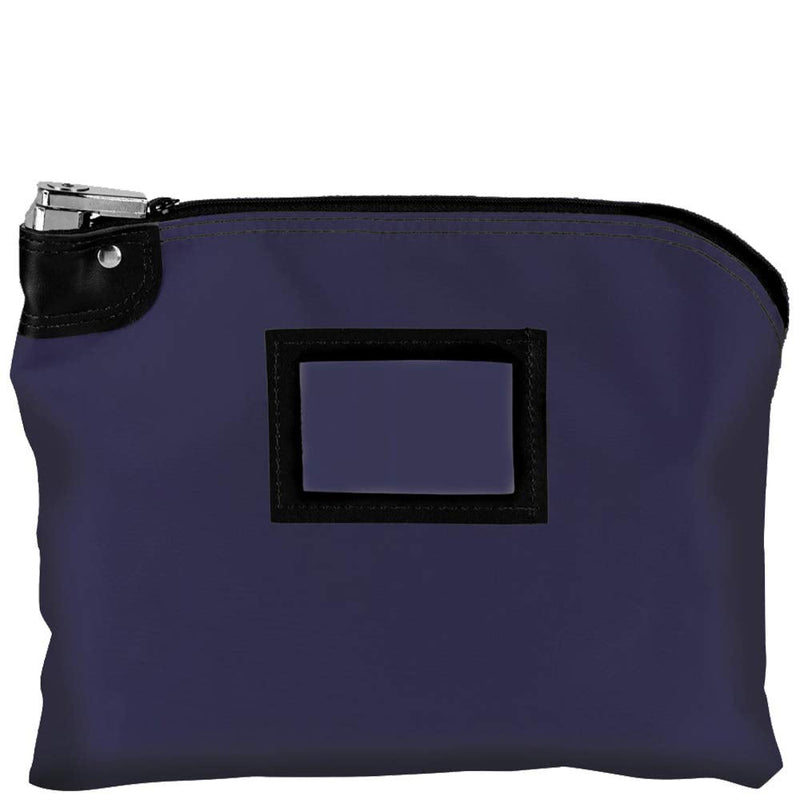 BankSupplies Laminated Nylon Locking Deposit Bag | Navy Blue | 15W x 11H | 2 Keys Included for Each Bag | HIPAA | Puncture Resistant Laminated Nylon | Double Stitched Seams Navy Blue