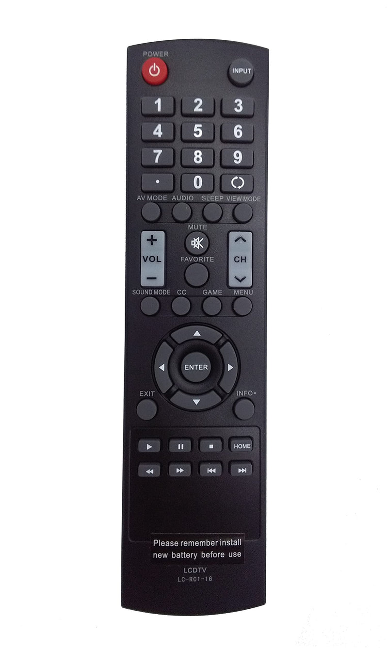 LC-RC1-16 Replace Remote fit for Sharp TV LC-50LB370U LC-32LB370U LC-32LB370 LC-32LB261U LC-42LB261U LC-50LB261U LC-32LB150U LC-42LB150U LC-50LB150U LC-43LB370U