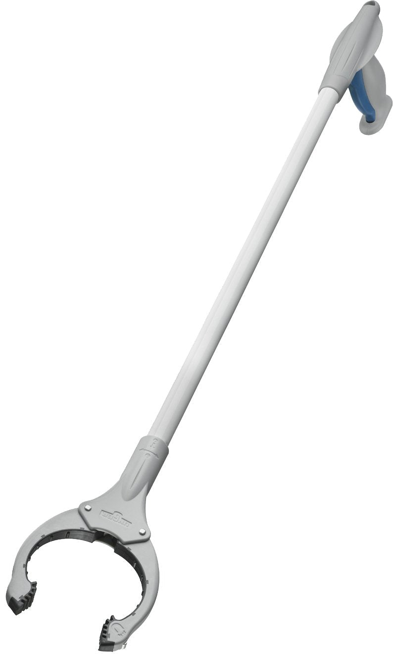 Unger Grabber Plus Reacher Lightweight Multi-Purpose Pickup Tool with Ergonomic Trigger Grip, 360 Degree Rotating Head, and Magnetic Tip, 32"