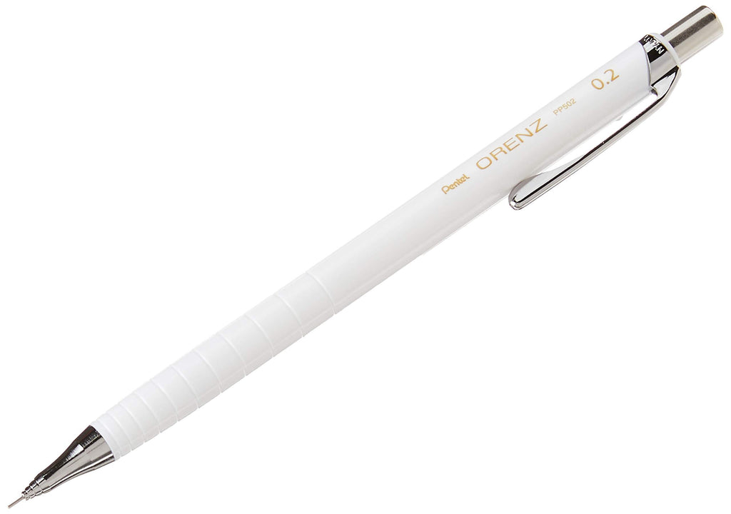 Pentel Orenz Mechanical Pencil 0.2Mm Ultra Fine Line, White Barrel, Pack of 1 (PP502BP) 0.2 mm 1 Pack