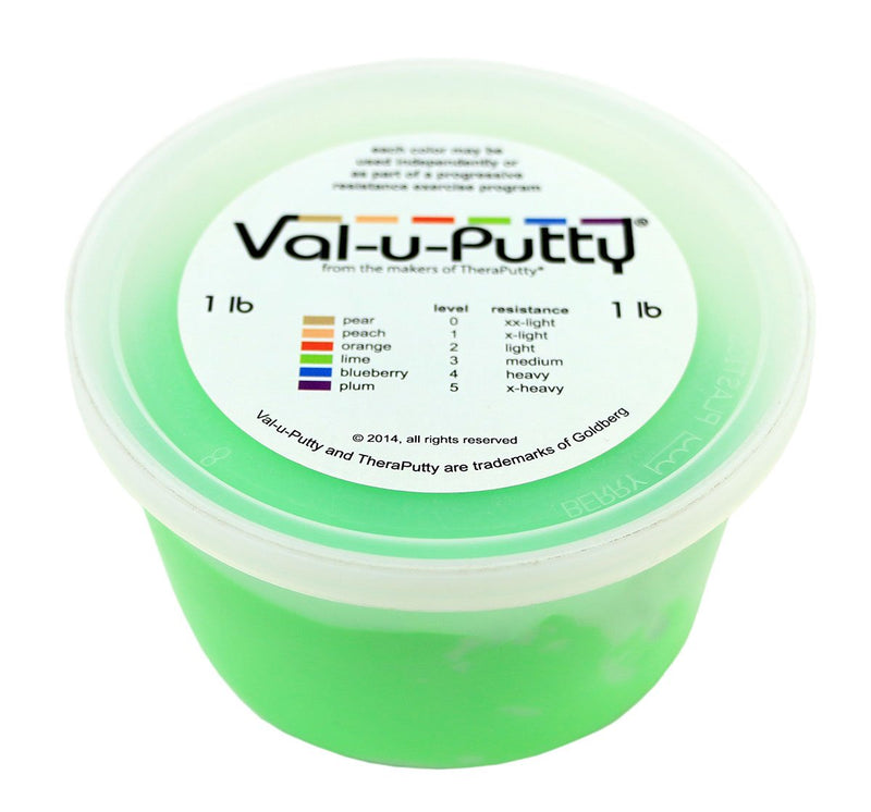 Fabrication Enterprises 10-3943 Val-U-Putty Exercise Putty, Lime(Medium), 1 lb. 1-Pound