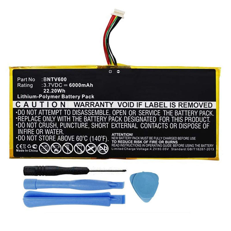 MPF Products 6000mAh AVPB002-A110-01, GB-S02-308594-0100 Battery Replacement Compatible with Barnes & Noble Nook HD+ Plus 9” BNTV600 Tablet with Installation Tools