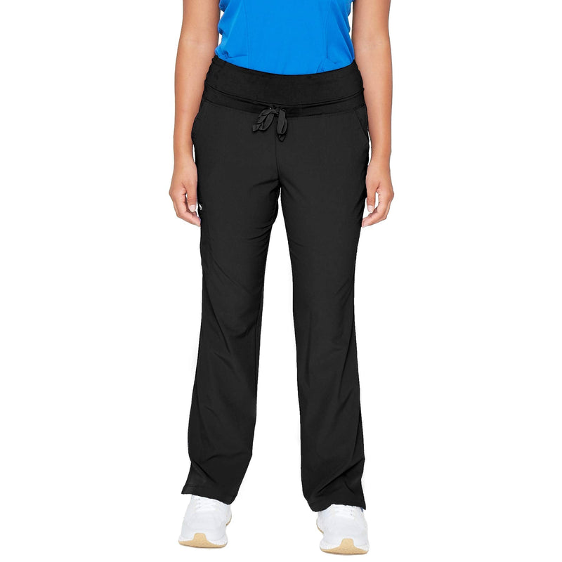 BARCO ONE - Women's Stride Pant, Yoga Style Medical Scrub Pant w/ 5 Pockets and 4-Way Stretch Fabric Medium Black