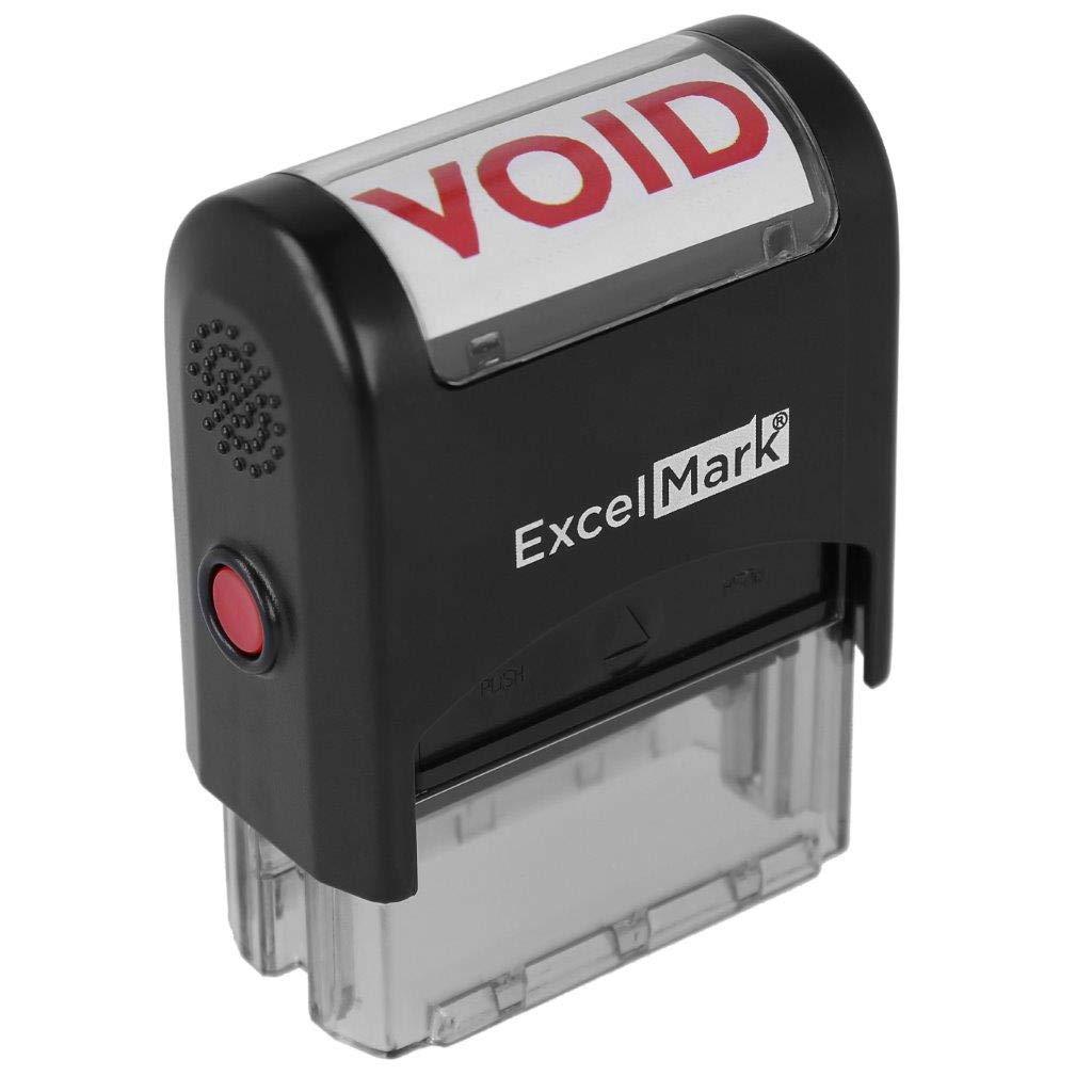 ExcelMark Void Self Inking Rubber Stamp - Red Ink