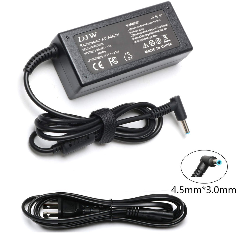 DJW 19.5V 2.31A 45W Ac Adapter/Power Cord Supply for HP Pavilion 11 13 15;HP elitebook Folio 1040 g1;HP Stream 13 11 14;hp touchsmart 11 13 15;hp Spectre ultrabook 13