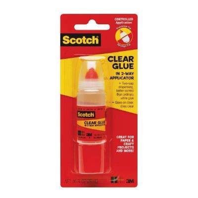 Scotch Clear Glue In 2-way Applicator .95 Ounces (Pack of 2)