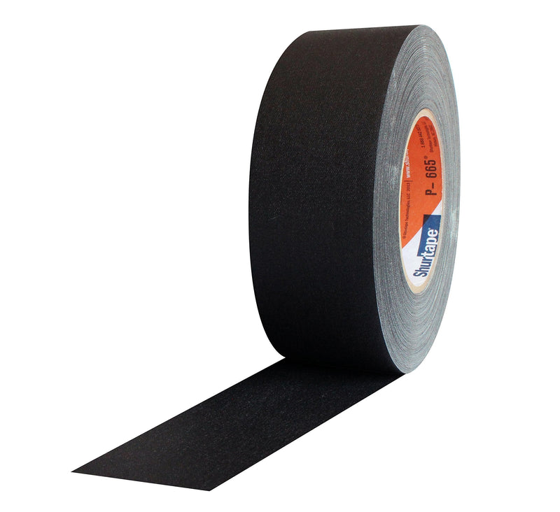 Pro Tapes - 306P665255MBLASW Shurtape P-665W Gaffers Tape 2"x55yds Black (Pack of 1), Model:840178021854 2" Width