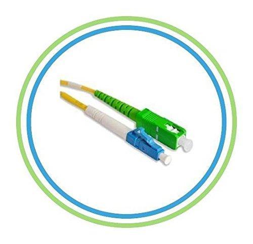 PacSatSales - Fiber Optic Patch Cable - Single Mode - SIMPLEX - OS1-9/125um (10M, SC/APC to LC) 10M