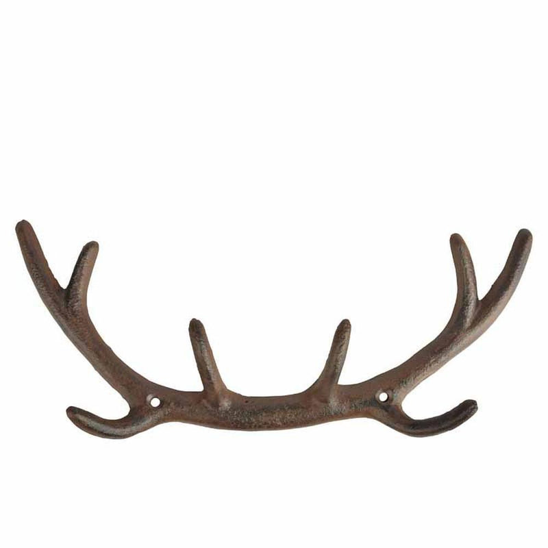 Esschert Design Rustic Cast Iron DB76 Antler Hooks