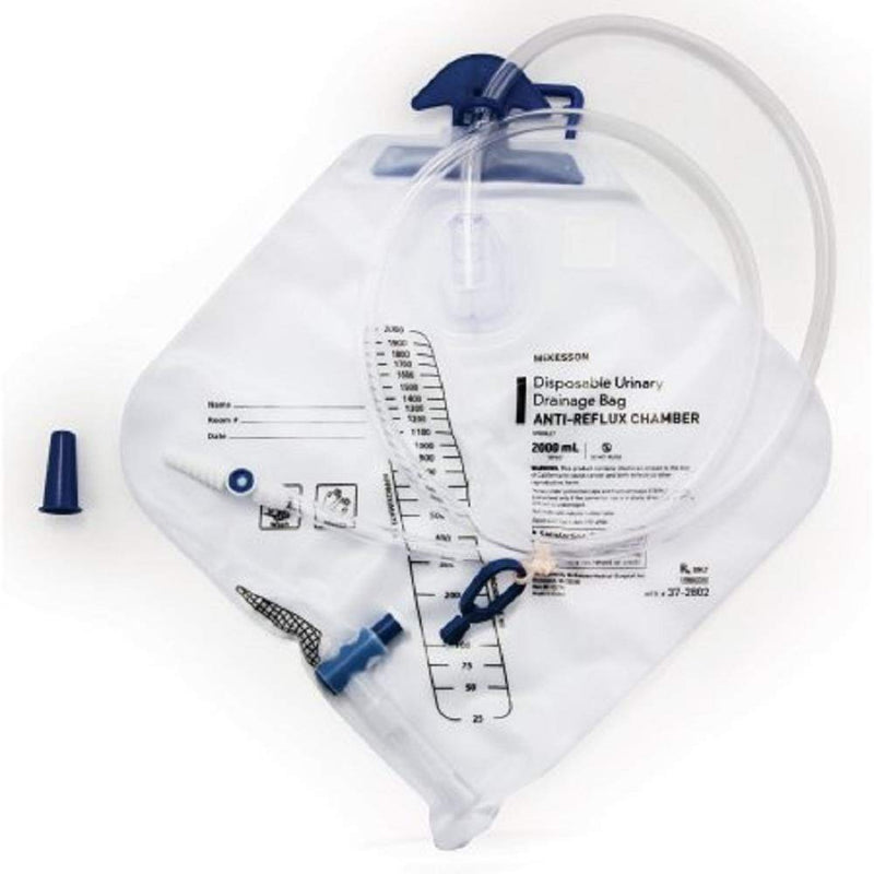 Urinary Drainage Bag with Anti-Reflux Chamber, McKesson Medi-Pak Performance, Each