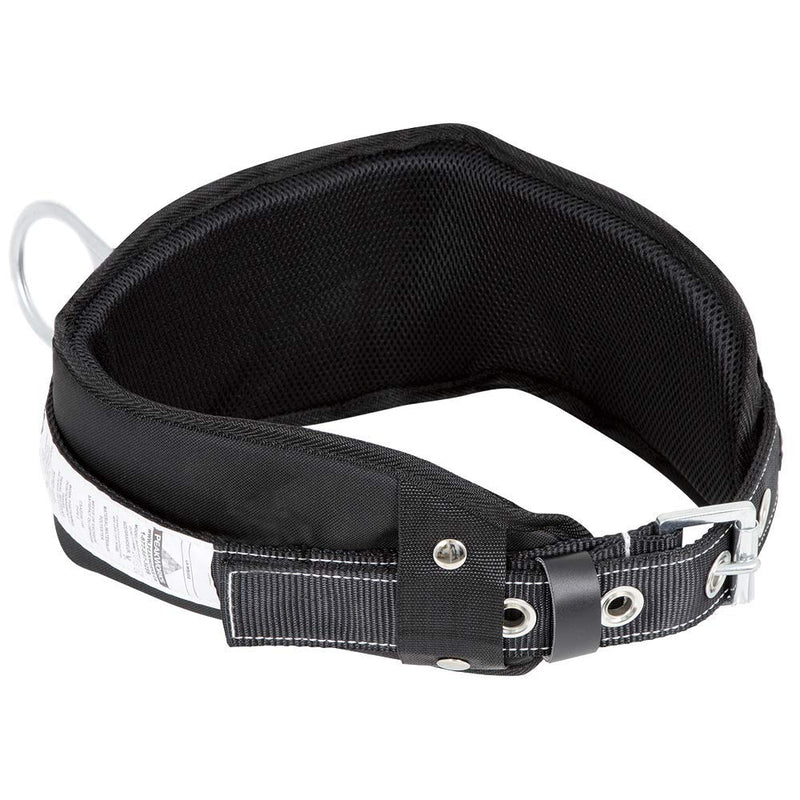 Peakworks Fall Protection Safety Harness Restraint Belt with Padded Lumbar Support, 1 D-Ring, Black, Small, V8056011