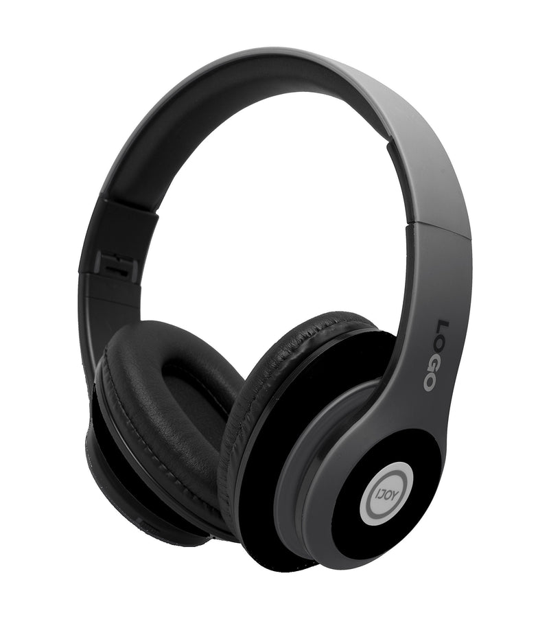 iJoy Matte Finish Premium Rechargeable Wireless Headphones Bluetooth Over Ear Headphones Foldable Headset with Mic (Stealth) Stealth