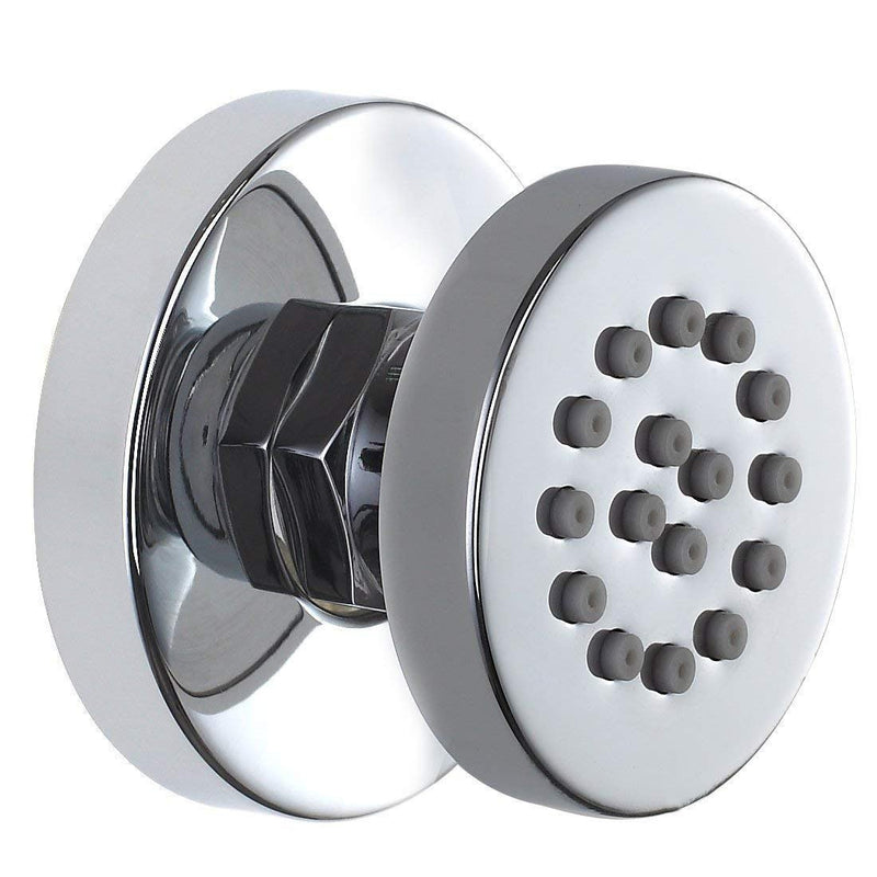 Brass Adjustable Round Massage Spa Body Jet Side Sprayer for Bathroom Shower, Chrome Finish