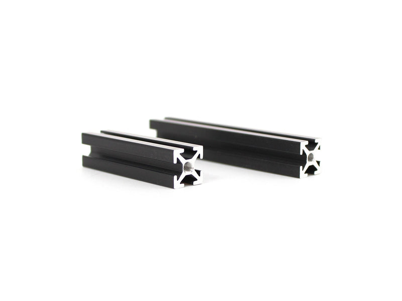 Makerbeam 40x10x10mm Beam, Black anodised (2 Packs of 8) and 60x10x10mm Beam, Black anodised (2 Pack of 8)